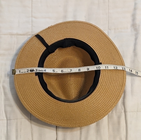 SUN Hat with black faux band - Picture 4 of 4